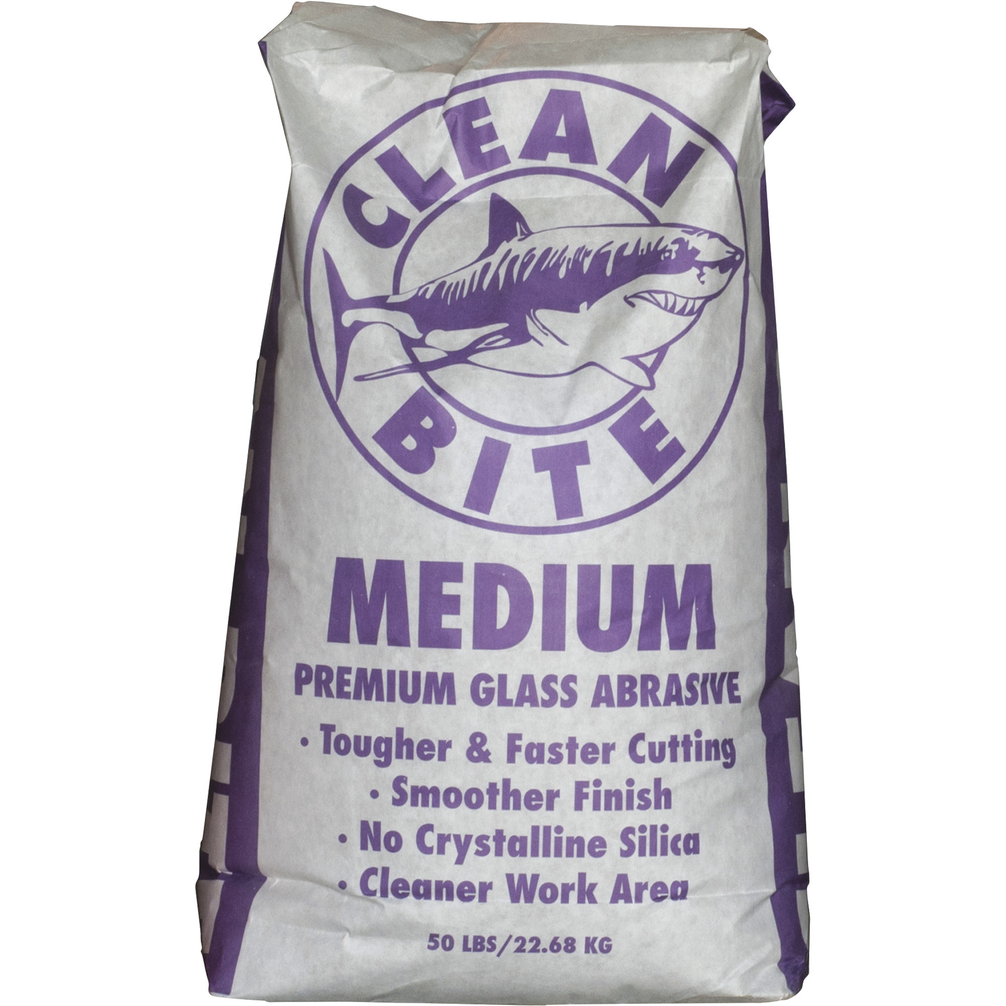 Clean Bite Crushed Glass Blast Media, 50 Lbs., Medium Grade